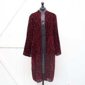 VINTAGE April Cornell velvet sheer evening jacket